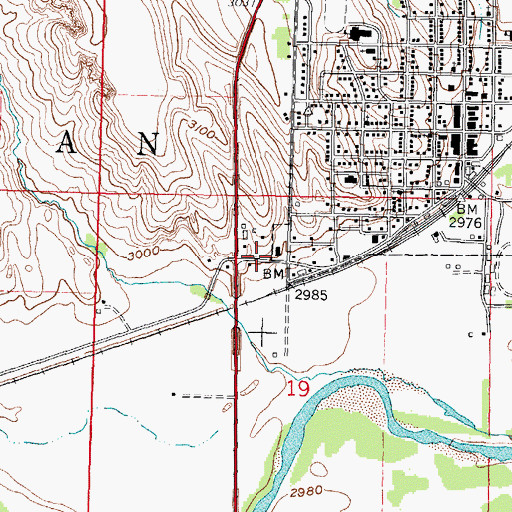 Topographic Map of General Custer in Nebraska Historical Marker, NE