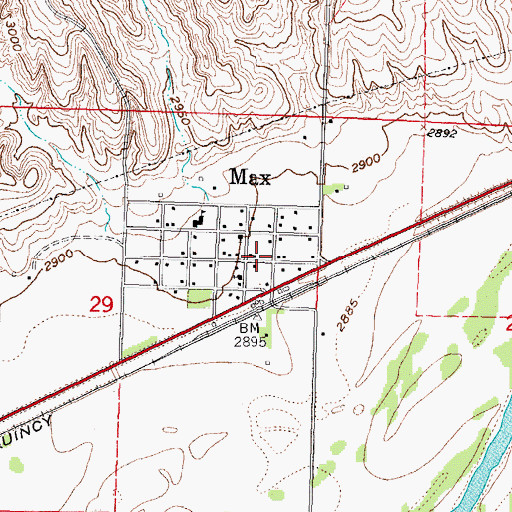 Topographic Map of Max Post Office, NE