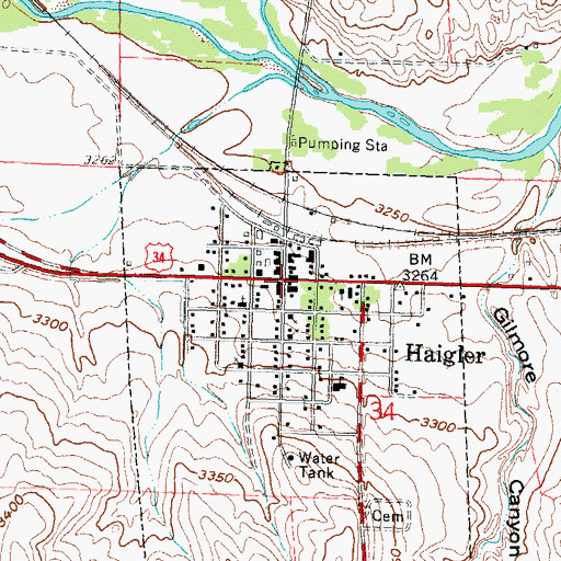 Topographic Map of Lutheran Church, NE