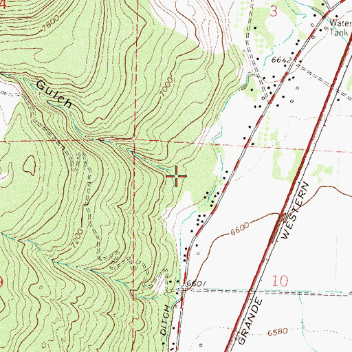 Topographic Map of Tripp Gulch, CO