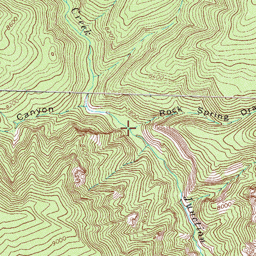 Topographic Map of Rock Spring Draw, CO