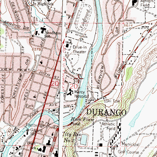 Topographic Map of Junction Creek, CO