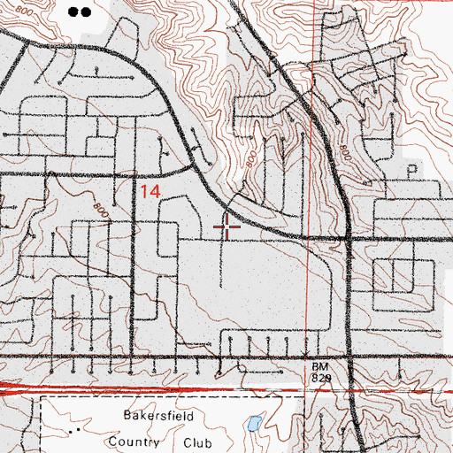 Topographic Map of Chipman Junior High School, CA