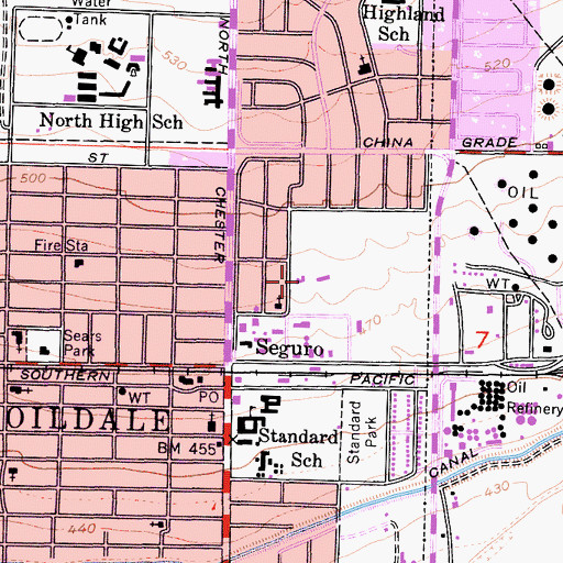 Topographic Map of Christ the King School, CA