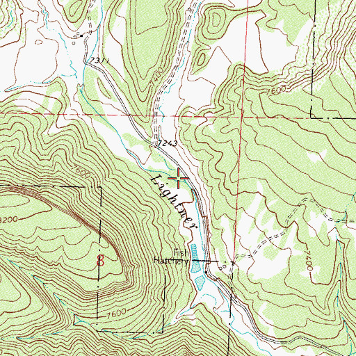 Topographic Map of Deep Creek, CO