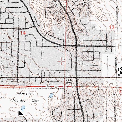 Topographic Map of Highland High School, CA