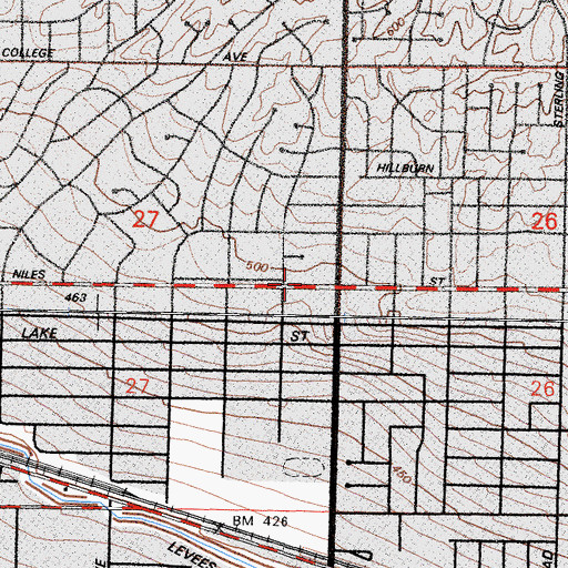 Topographic Map of Iglesia Restaurancion Cristiana, CA