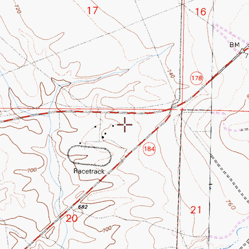Topographic Map of Mesa Marin Raceway, CA