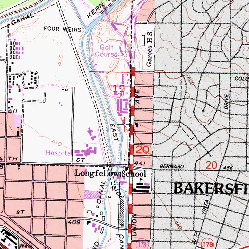 Topographic Map of Northminster Presbyterian Church, CA