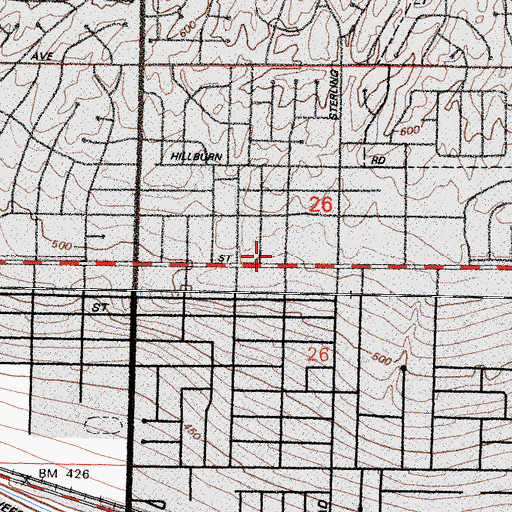 Topographic Map of United Pentecostal Church, CA