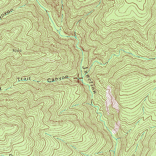Topographic Map of First Trail Canyon, CO