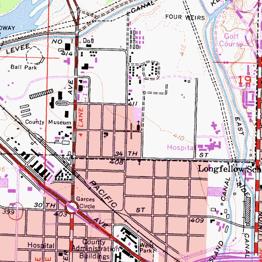 Topographic Map of United Pentecostal Church, CA