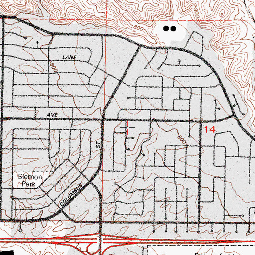 Topographic Map of University Park, CA