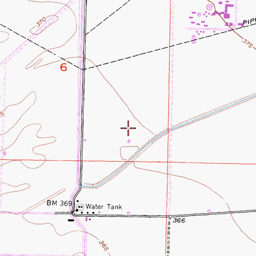 Topographic Map of Avenue Oaks Country Club, CA