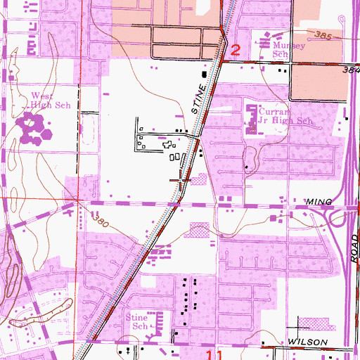 Topographic Map of Best Plaza Shopping Center, CA