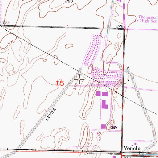 Topographic Map of Brockton Grissom Park, CA