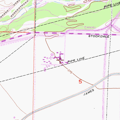 Topographic Map of California State University - Bakersfield, CA
