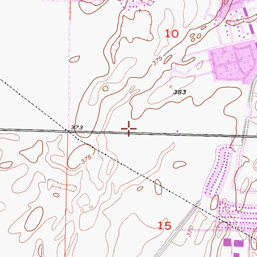 Topographic Map of Charles H Castle Elementary School, CA