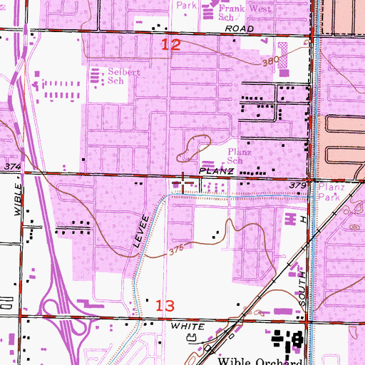 Topographic Map of Coronado Gardens Missionary Baptist Church, CA