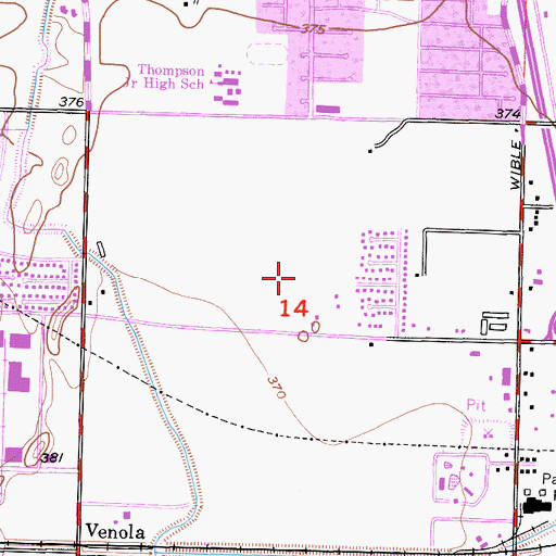 Topographic Map of Louise Sandrini Elementary School, CA