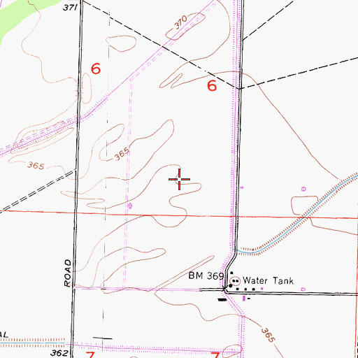 Topographic Map of Ming Seven Golf Course, CA