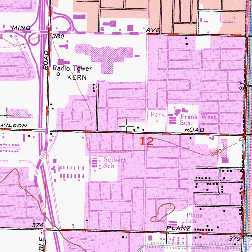 Topographic Map of Plaza Christian Church, CA