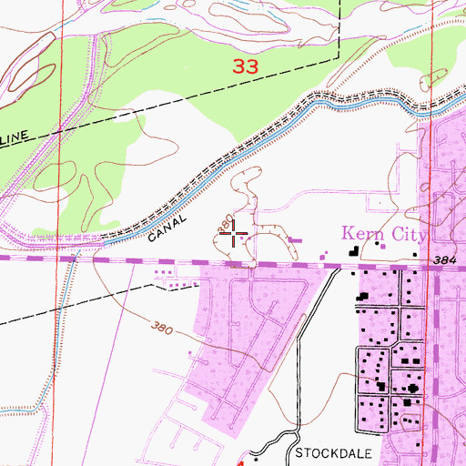 Topographic Map of Quailwood, CA
