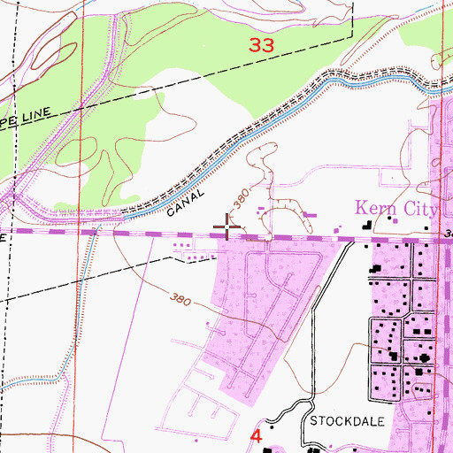 Topographic Map of Quailwood Park, CA