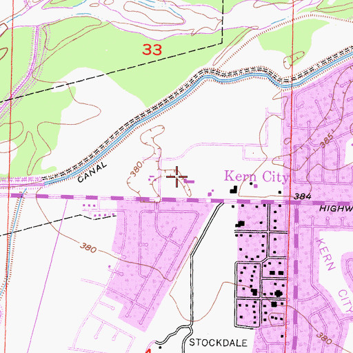 Topographic Map of Stockdale Elementary School, CA