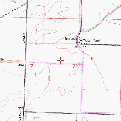 Topographic Map of Stockdale High School, CA
