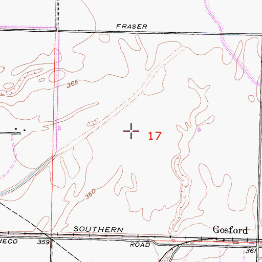 Topographic Map of Tevis Junior High School, CA