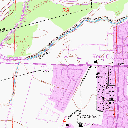 Topographic Map of Westside Church of Christ, CA