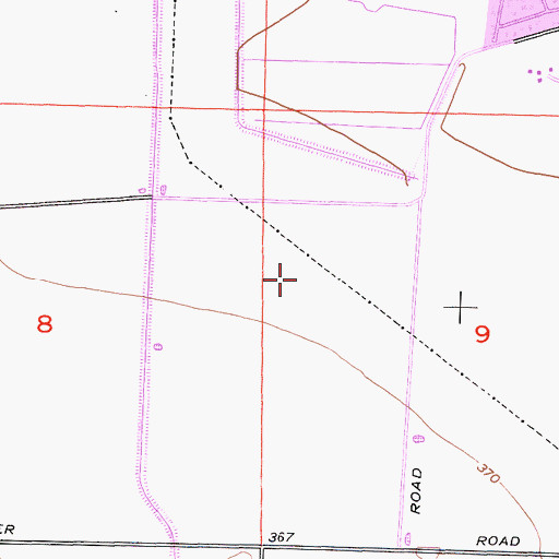 Topographic Map of Westwood Park, CA