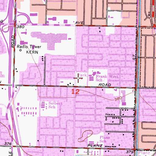 Topographic Map of Wilson Park, CA
