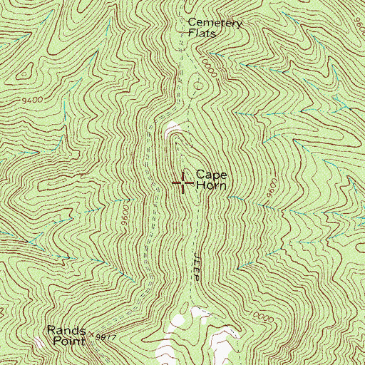 Topographic Map of Cape Horn, CO