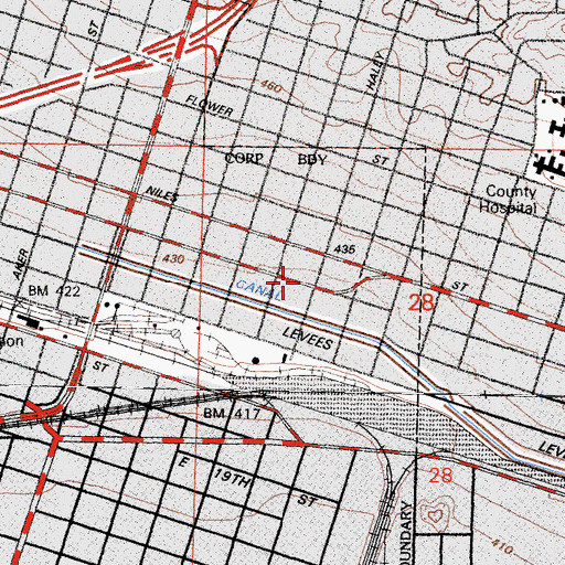 Topographic Map of Faith Lighthouse, CA