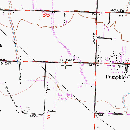 Topographic Map of Grace Community Church, CA