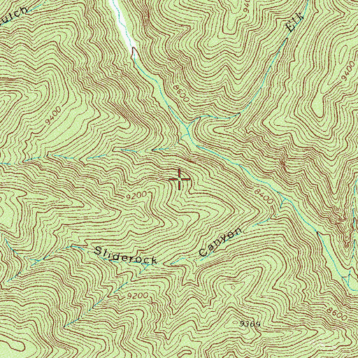 Topographic Map of Elk Creek, CO