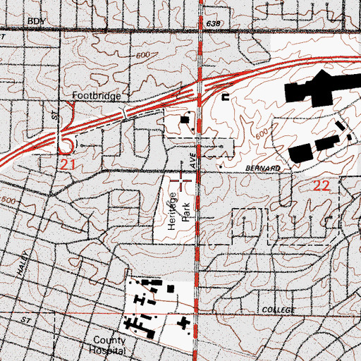Topographic Map of Heritage Academy, CA
