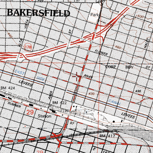 Topographic Map of Iglesia de Dios Pentecostal, CA