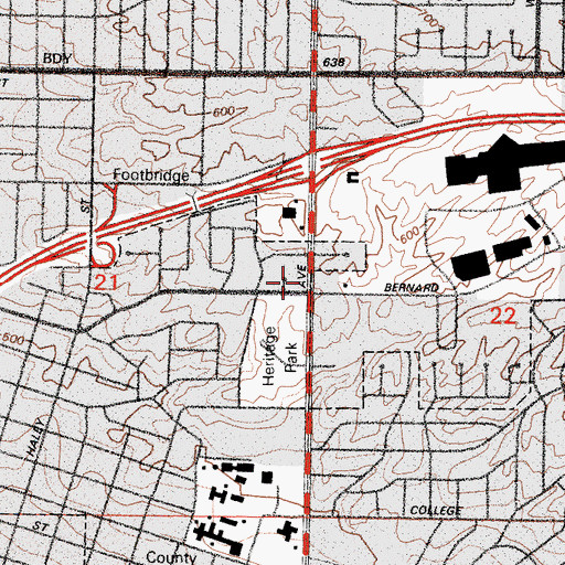 Topographic Map of Lutheran Church of Prayer, CA