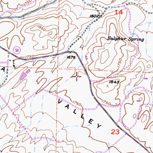 Topographic Map of Maddux Ranch (historical), CA