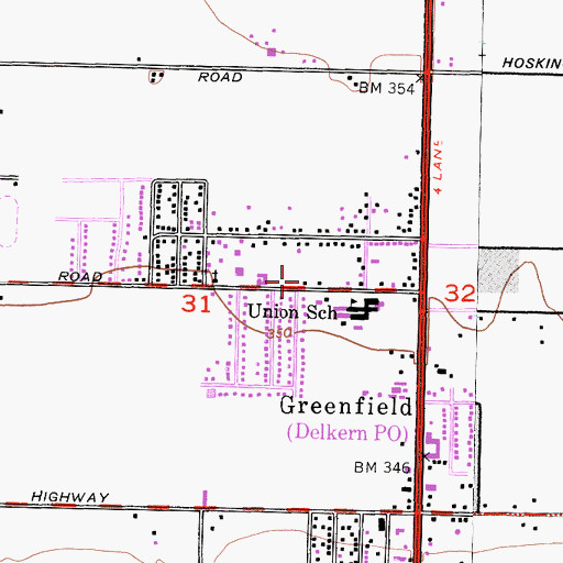 Topographic Map of McKee Road Baptist Church, CA
