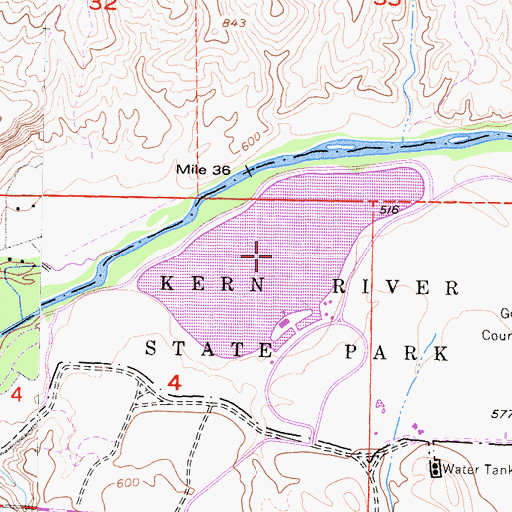 Topographic Map of Lake Ming, CA