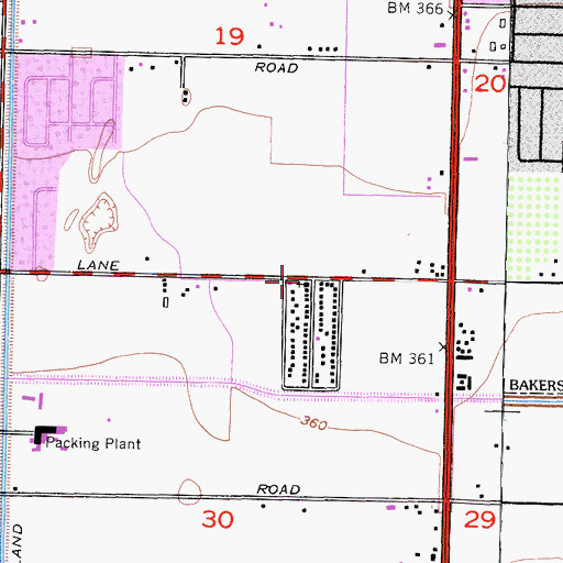 Topographic Map of New Hope Southern Baptist Church, CA