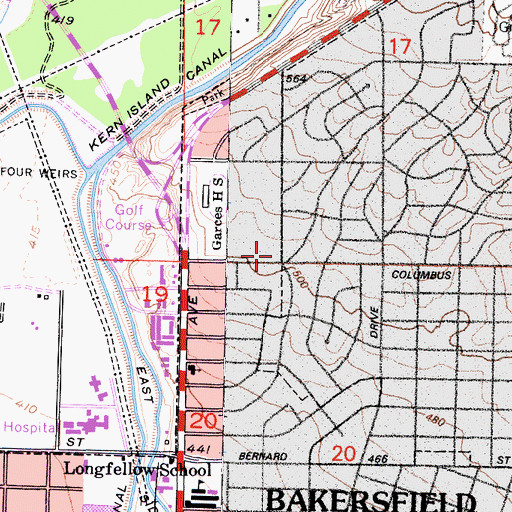 Topographic Map of Our Lady of Perpetual Help Church, CA