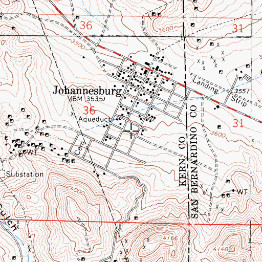 Topographic Map of Rand Elementary School, CA