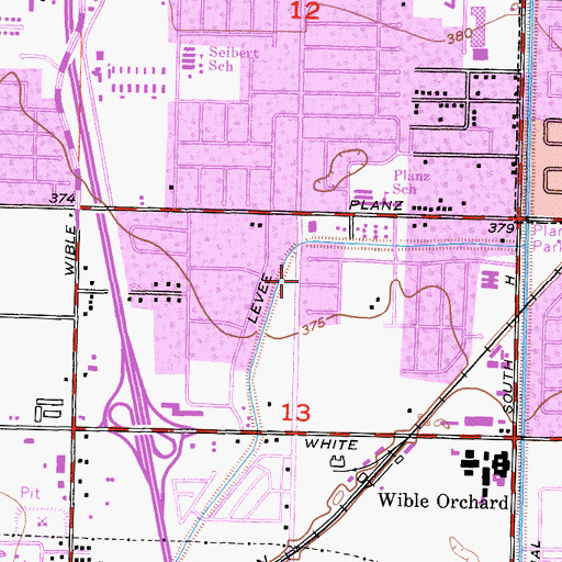 Topographic Map of Reorganized Church of Jesus Christ of Latter Day Saints, CA