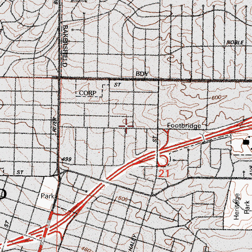 Topographic Map of Saint Clement Catholic Church, CA