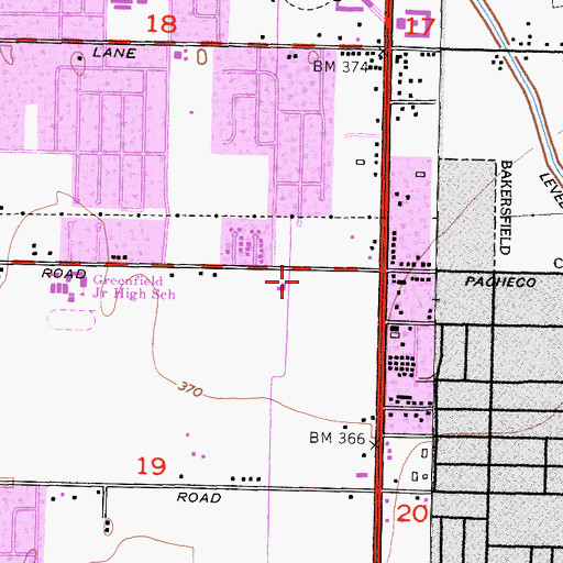 Topographic Map of Sonrise Church of God, CA